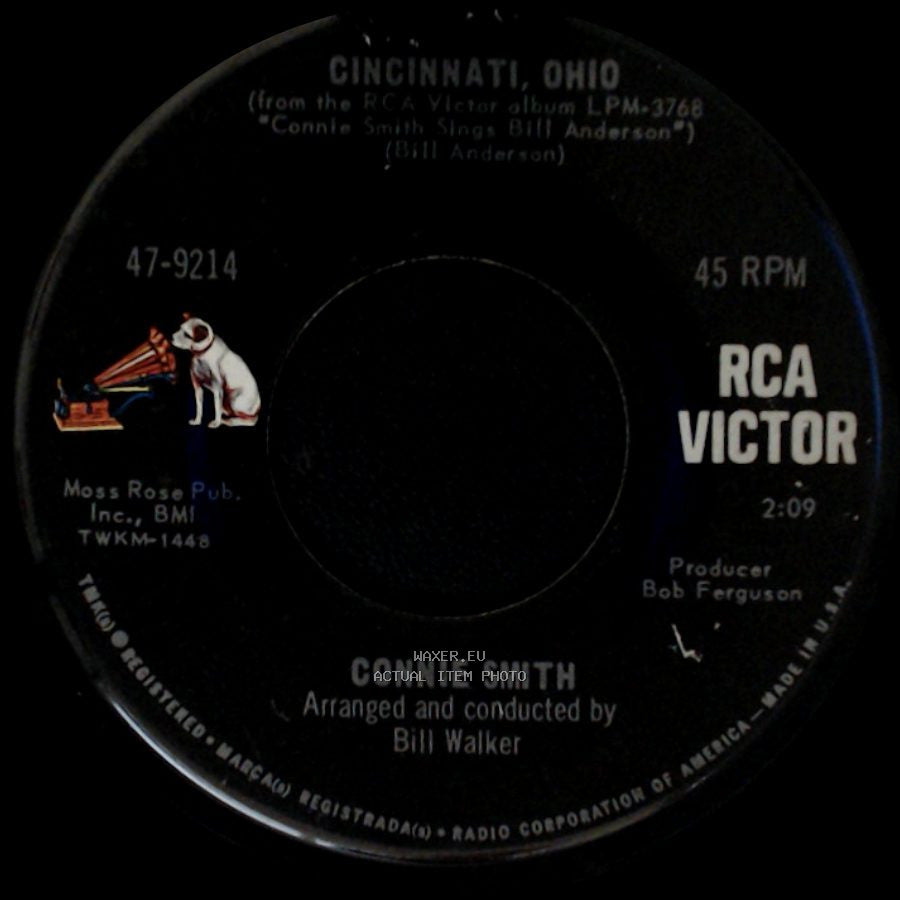 Connie Smith - Don't Feel Sorry For Me / Cincinnati, Ohio side B