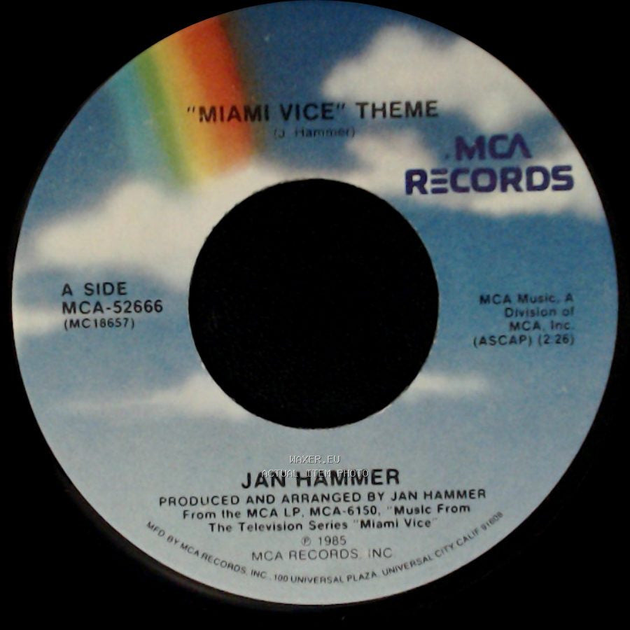 Jan Hammer - "Miami Vice" Theme / Evan / The Original Miami Vice Theme side A