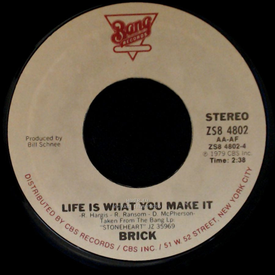 Brick - Life Is What You Make It / Raise Your Hands side B