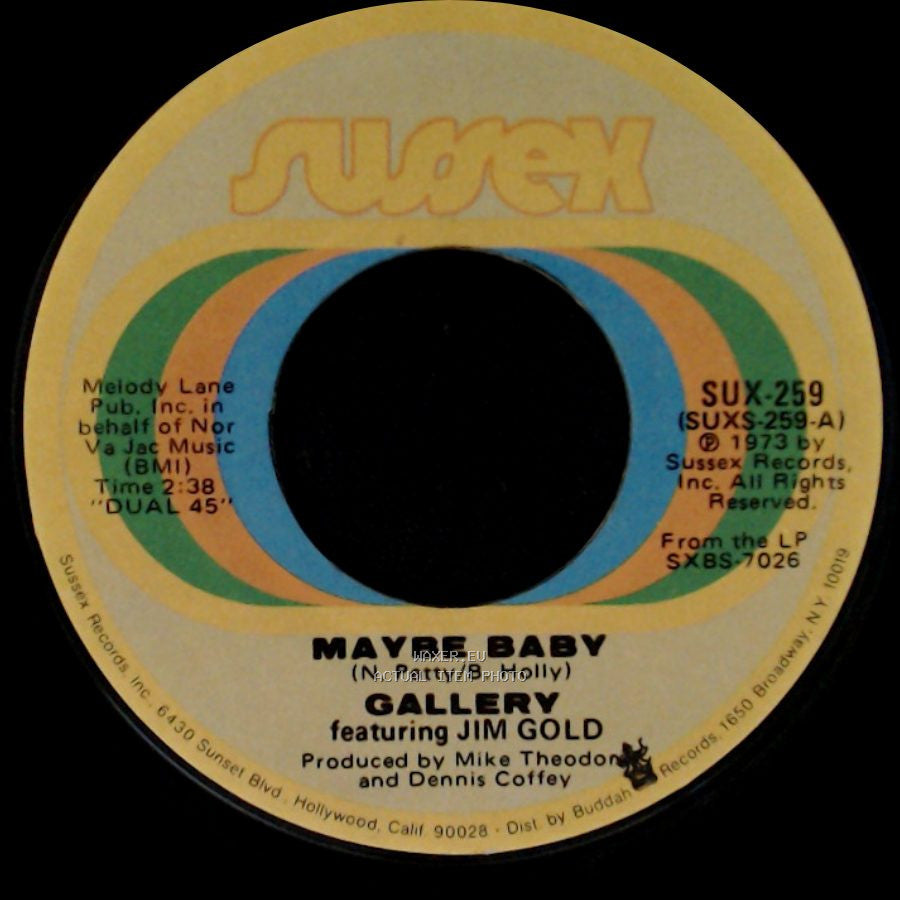 Gallery Featuring Jim Gold - Maybe Baby / Lady Luck side A