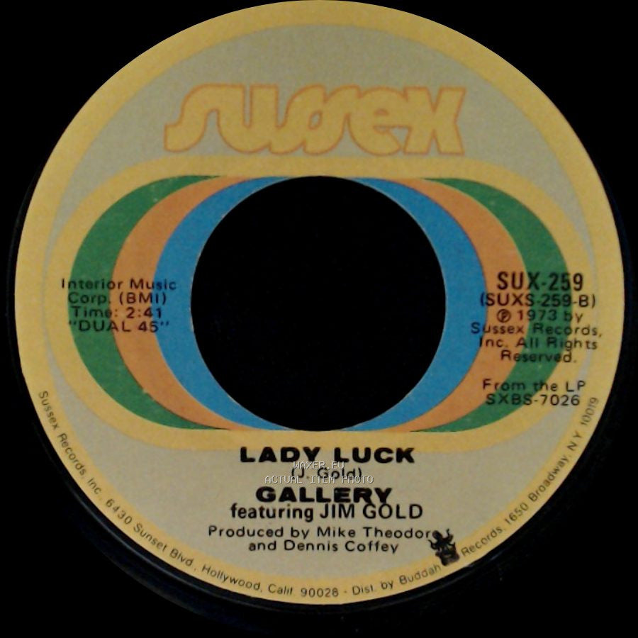 Gallery Featuring Jim Gold - Maybe Baby / Lady Luck side B