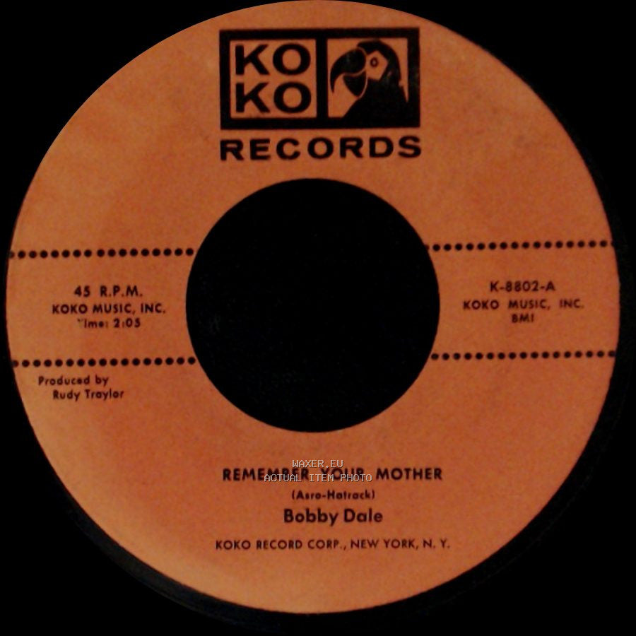 Bobby Dale And The Pedal Pushers / Bobby Dale - Love, You Lovely Stranger / Remember Your Mother side B