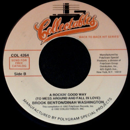 Brook Benton/Dinah Washington - Baby (You've Got What It Takes) / A Rockin' Good Way (To Mess Around And Fall In Love) side B
