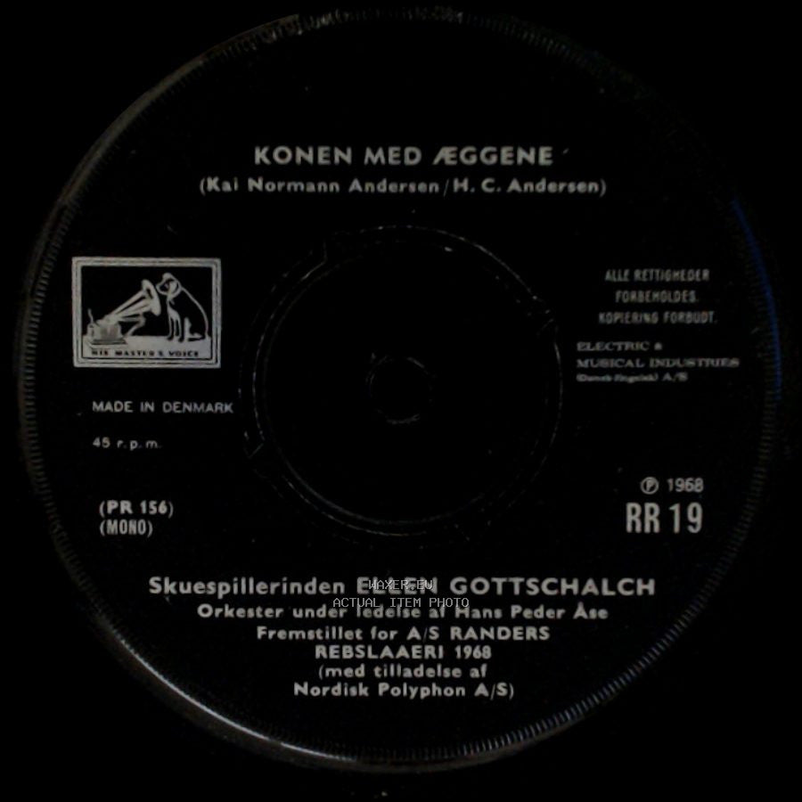 Skuespillerinden Ellen Gottschalch - Konen Med Æggene / Musik Tilknyttet "Helligåndshuset" I Randers side A