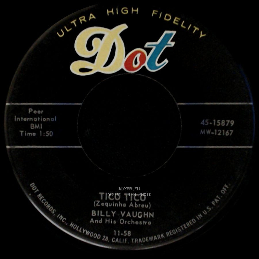 Billy Vaughn And His Orchestra - Blue Hawaii / Tico Tico side B
