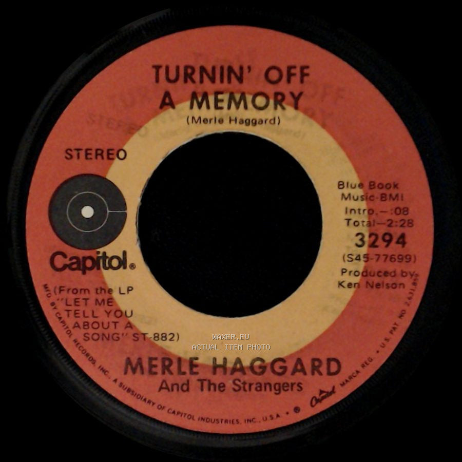 Merle Haggard And The Strangers - Grandma Harp / Turnin' Off A Memory side B