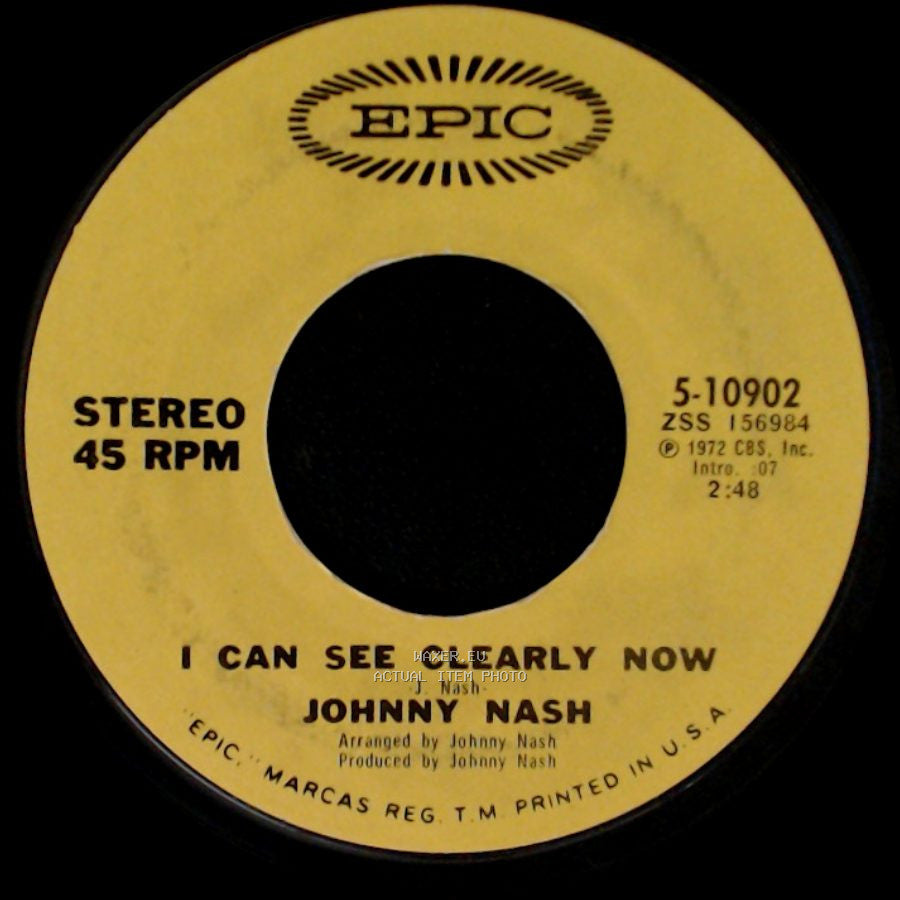 Johnny Nash - How Good It Is / I Can See Clearly Now side B