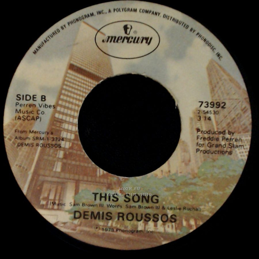 Demis Roussos - That Once In A Lifetime / This Song side B