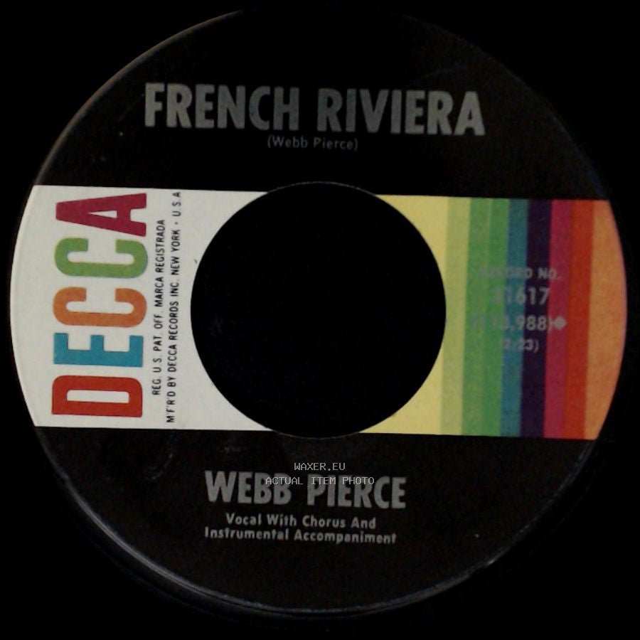 Webb Pierce - Memory #1 / French Riviera side B
