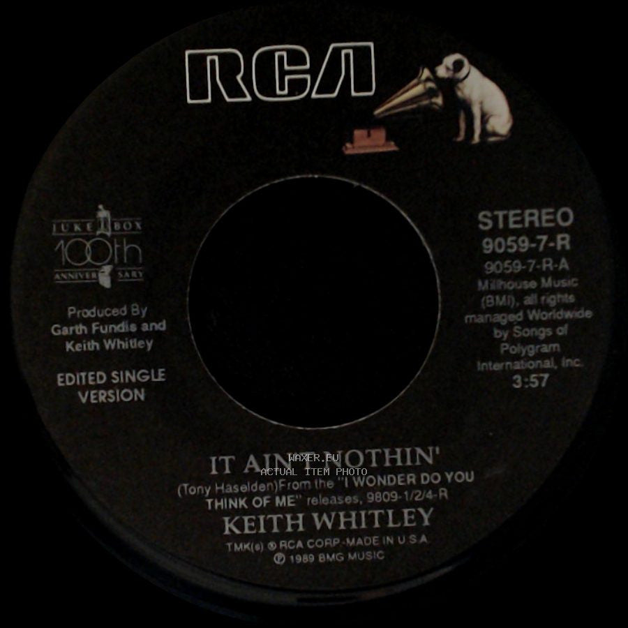 Keith Whitley - Heartbreak Highway / It Ain't Nothin' side B