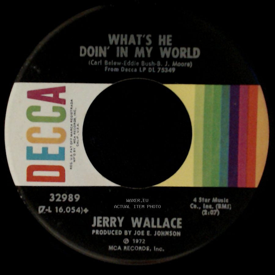 Jerry Wallace - If You Leave Me Tonight I'll Cry / What's He Doin' In My World side B
