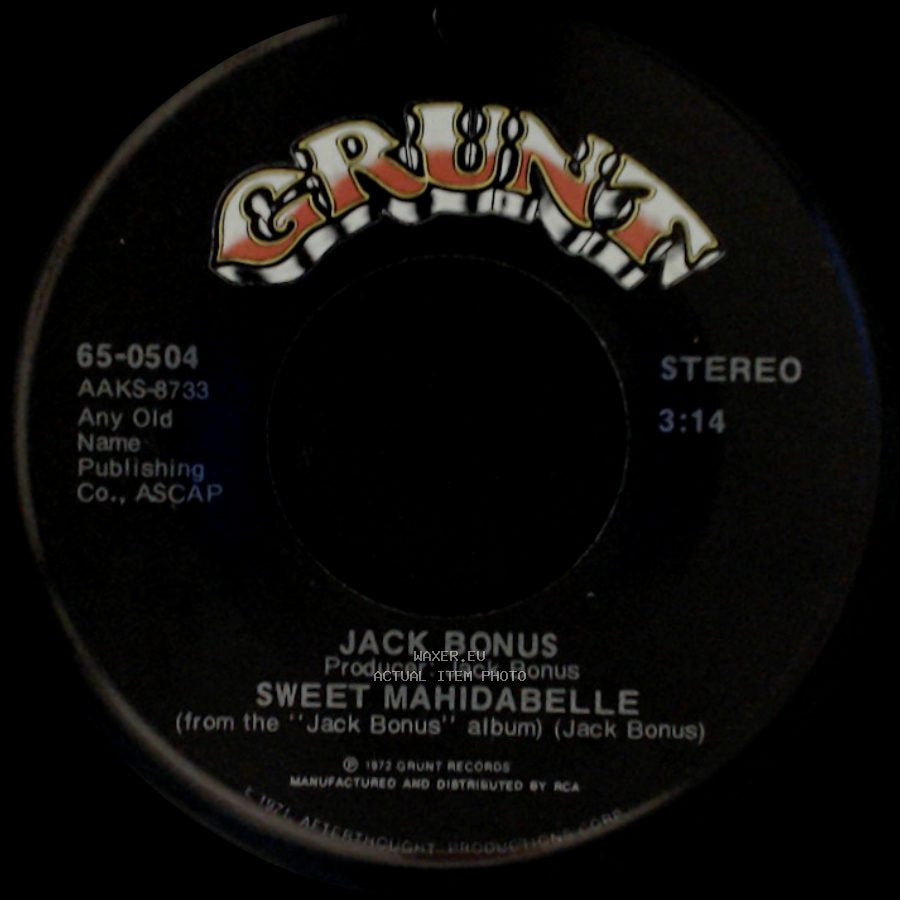 Jack Bonus - St. Louis Missouri Boy / Sweet Mahidabelle side B