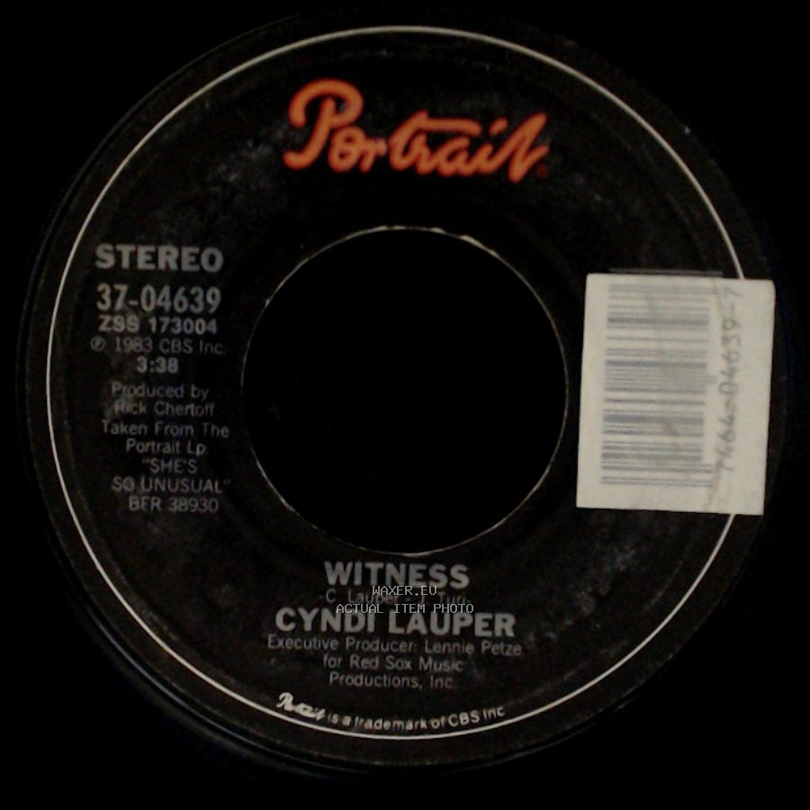 Cyndi Lauper - All Through The Night / Witness side B