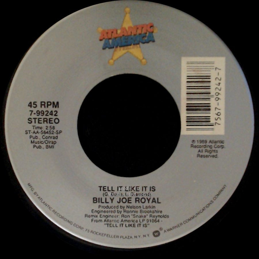 Billy Joe Royal - Tell It Like It Is / I Was Losing You side A