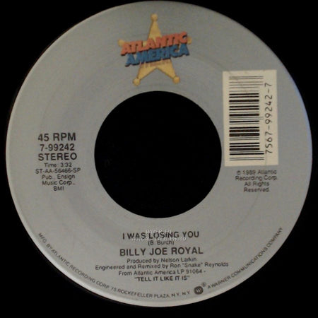 Billy Joe Royal - Tell It Like It Is / I Was Losing You side B