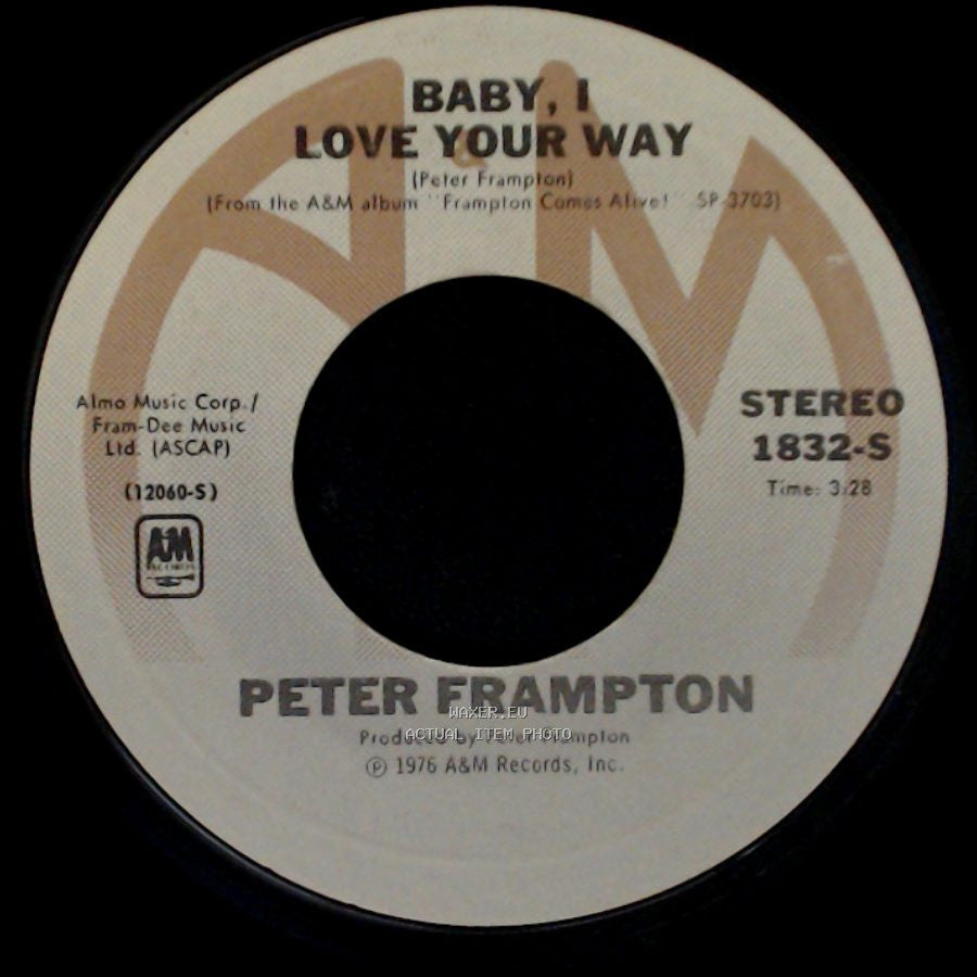 Peter Frampton - It's A Plain Shame / Baby, I Love Your Way side B