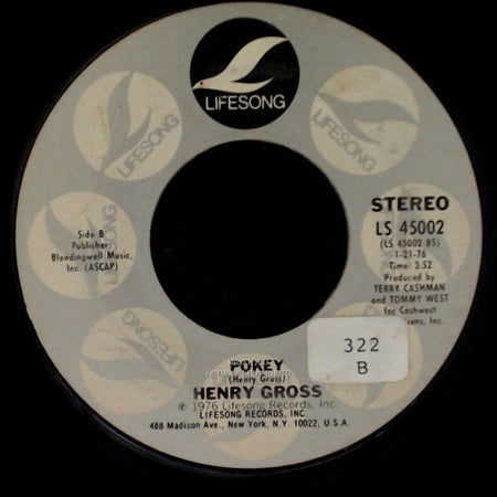 Henry Gross - Shannon / Pokey side B