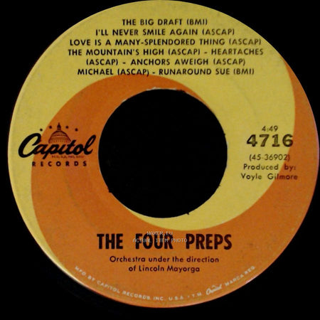 The Four Preps - Unknown Title A / Suzy Cocroach side A