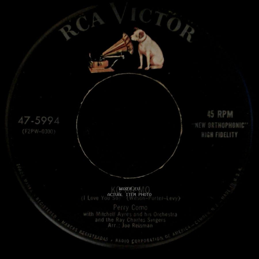 Perry Como - Ko Ko Mo (I Love You So) / You'll Always Be My Lifetime Sweetheart side A