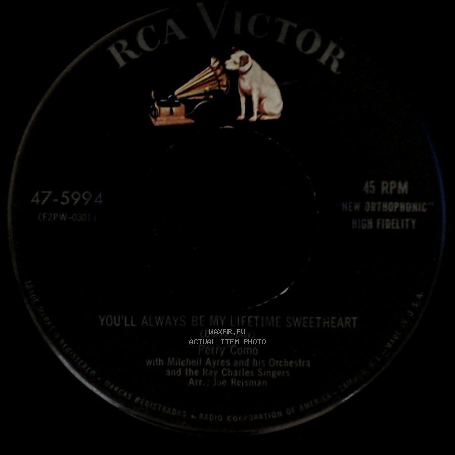 Perry Como - Ko Ko Mo (I Love You So) / You'll Always Be My Lifetime Sweetheart side B