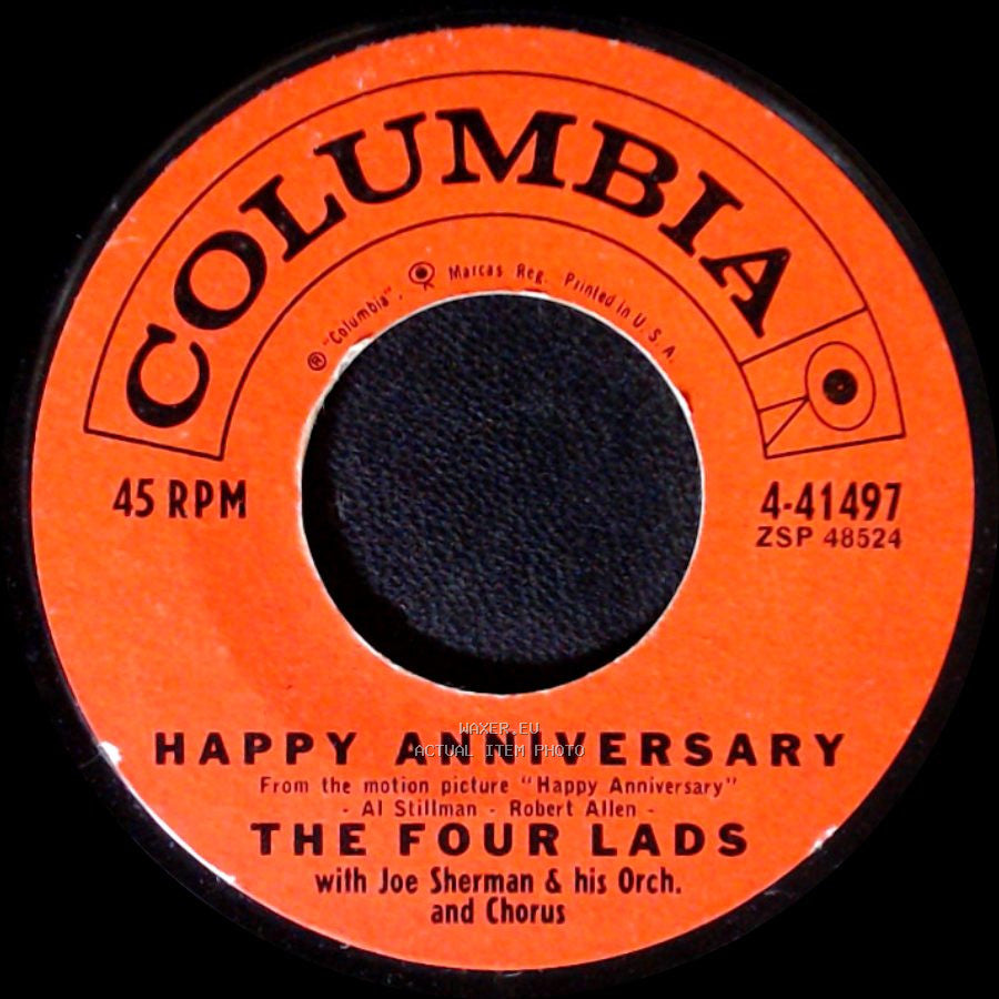 The Four Lads - Happy Anniversary / Who Do You Think You Are? side A