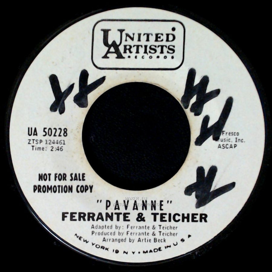 Ferrante & Teicher - Live For Life (Vivre Pour Vivre) / Pavanne side B