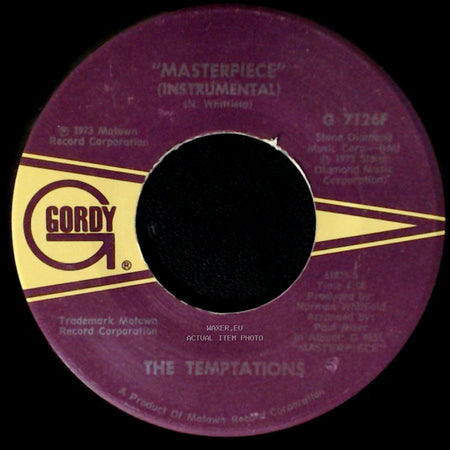 The Temptations - Masterpiece (Instrumental) / Masterpieces side A