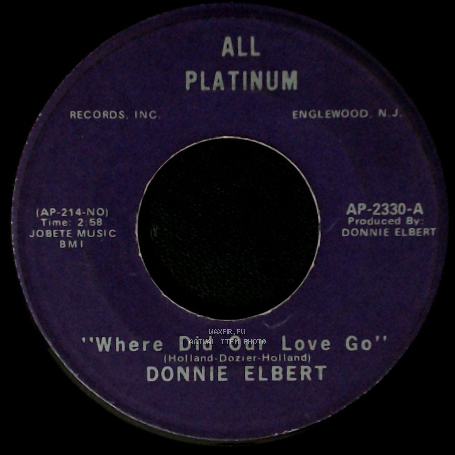 Donnie Elbert - That's If You Love Me / Where Did Our Love Go side B