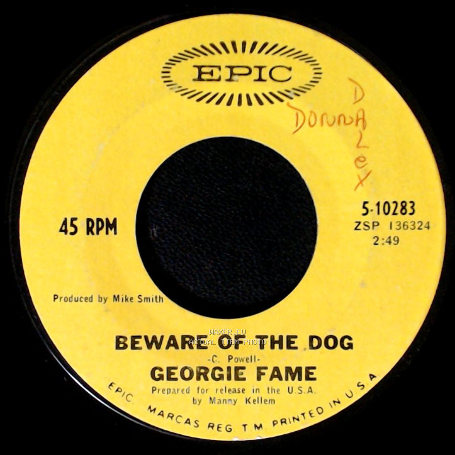 Georgie Fame - Beware Of The Dog / The Ballad Of Bonnie And Clyde side A