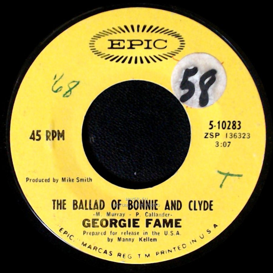 Georgie Fame - Beware Of The Dog / The Ballad Of Bonnie And Clyde side B