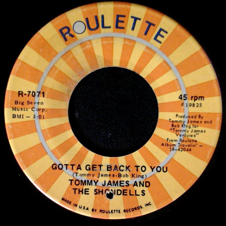 Tommy James And The Shondells - Gotta Get Back To You / Red Rover side A