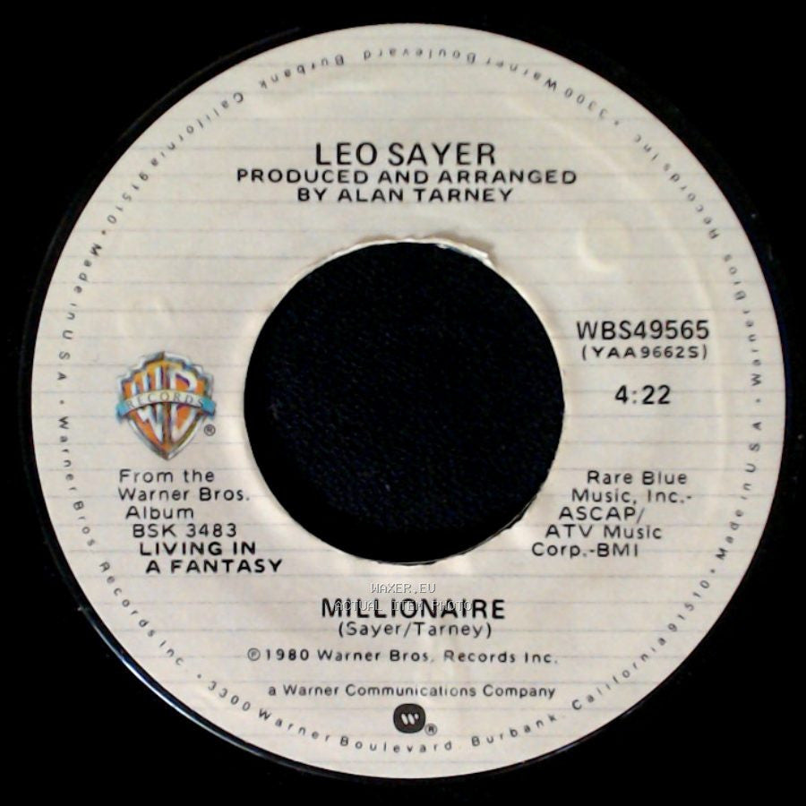 Leo Sayer - Millionaire / More Than I Can Say side A