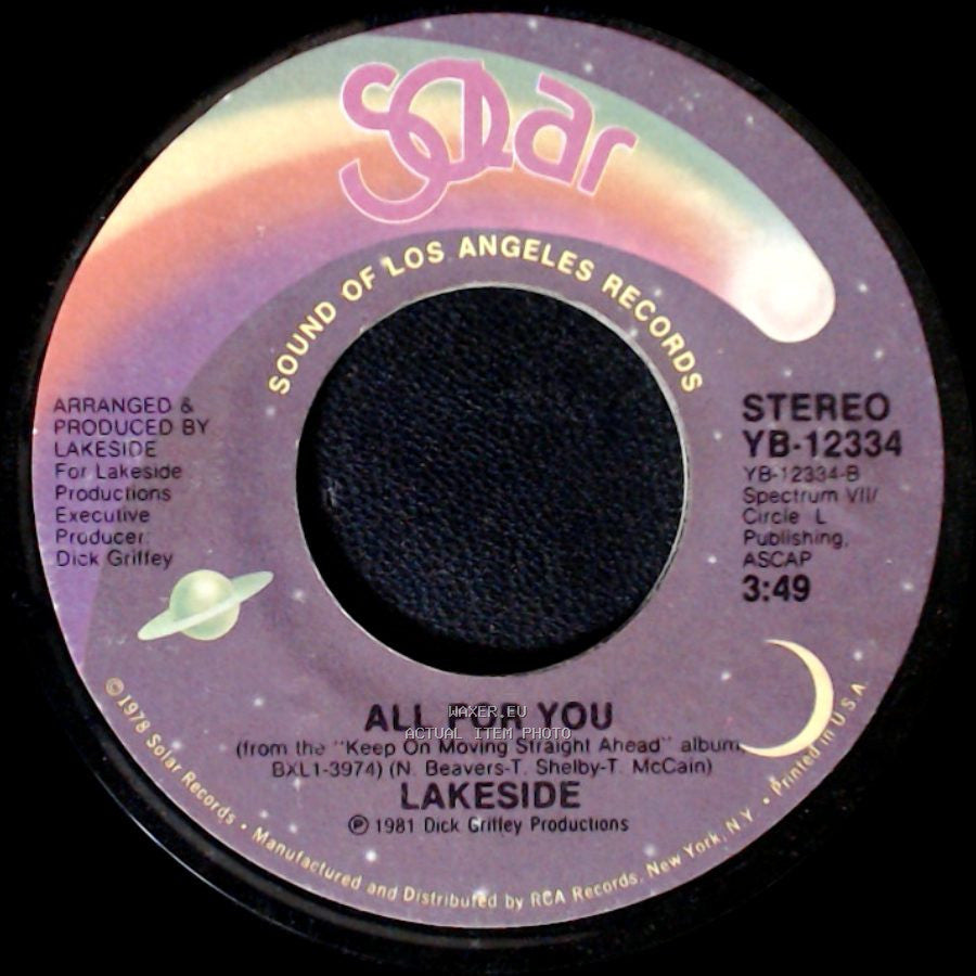 Lakeside - We Want You (On The Floor) / All For You side B