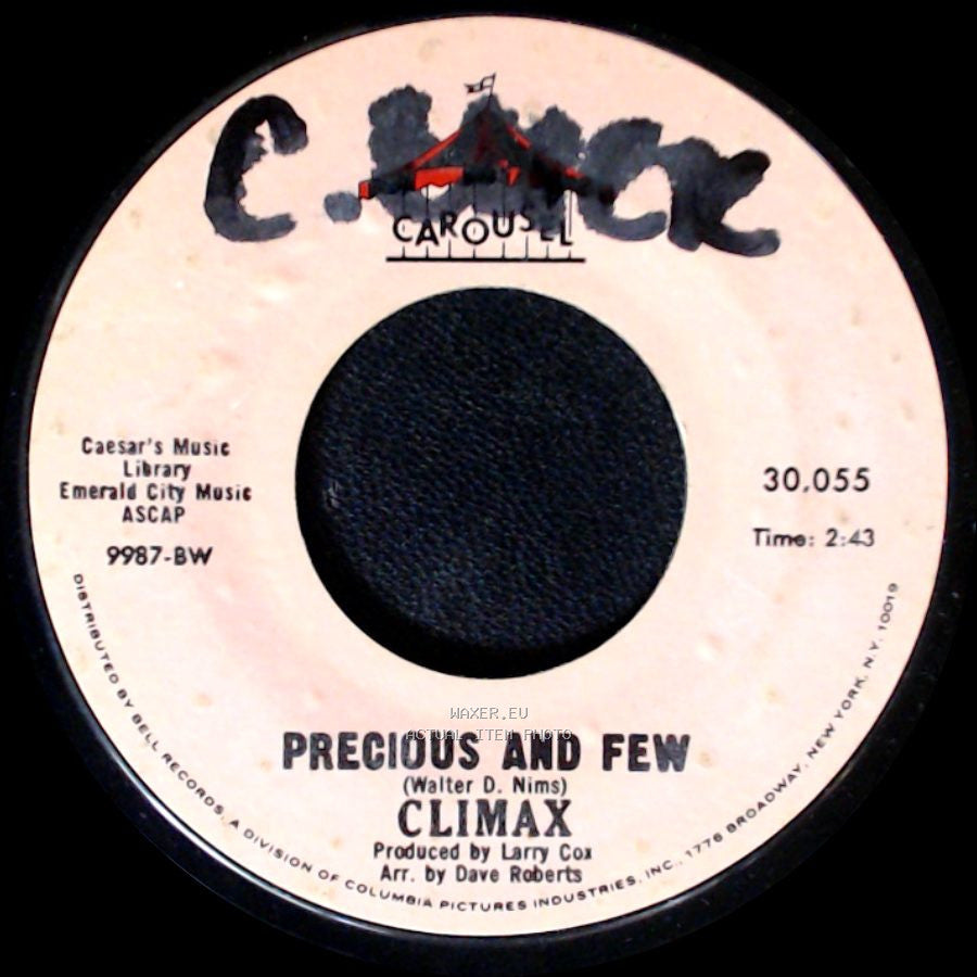 Climax - Park Preserve / Precious And Few side B