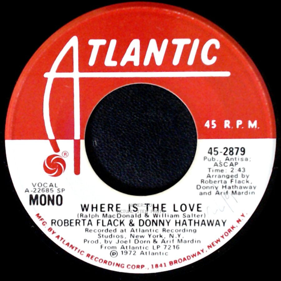 Roberta Flack & Donny Hathaway - Where Is The Love / Where Is The Love side A