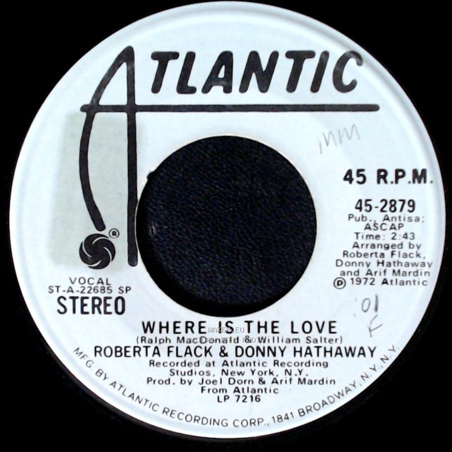 Roberta Flack & Donny Hathaway - Where Is The Love / Where Is The Love side B