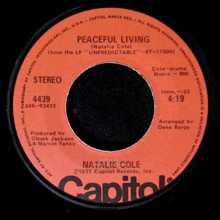 Natalie Cole - Peaceful Living / Party Lights side A
