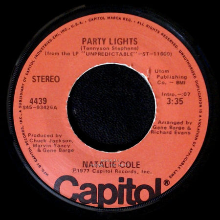Natalie Cole - Peaceful Living / Party Lights side B