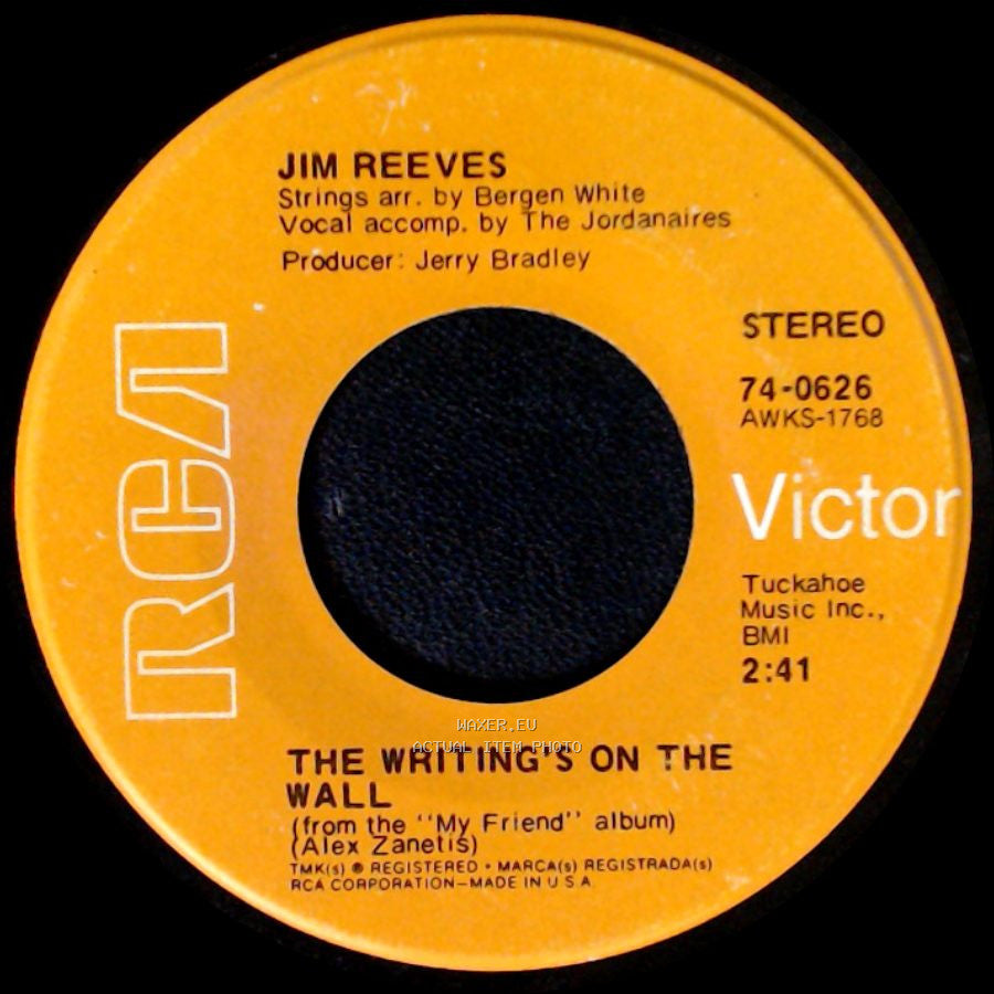 Jim Reeves - You're Free To Go / The Writing's On The Wall side B