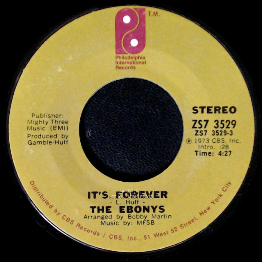 The Ebonys - Sexy Ways / It's Forever side B