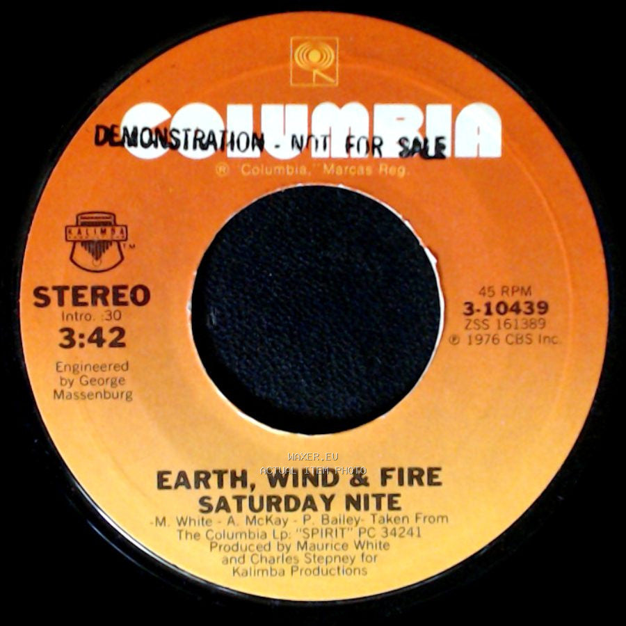 Earth, Wind & Fire - Departure / Saturday Nite side B