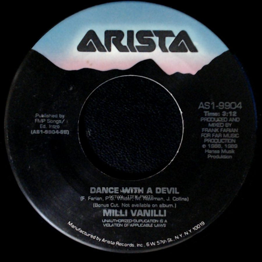 Milli Vanilli - Blame It On The Rain / Dance With A Devil side B