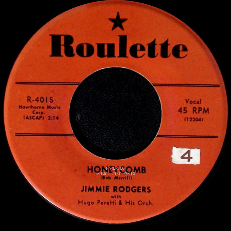 Jimmie Rodgers - Honeycomb / Their Hearts Were Full Of Spring side A