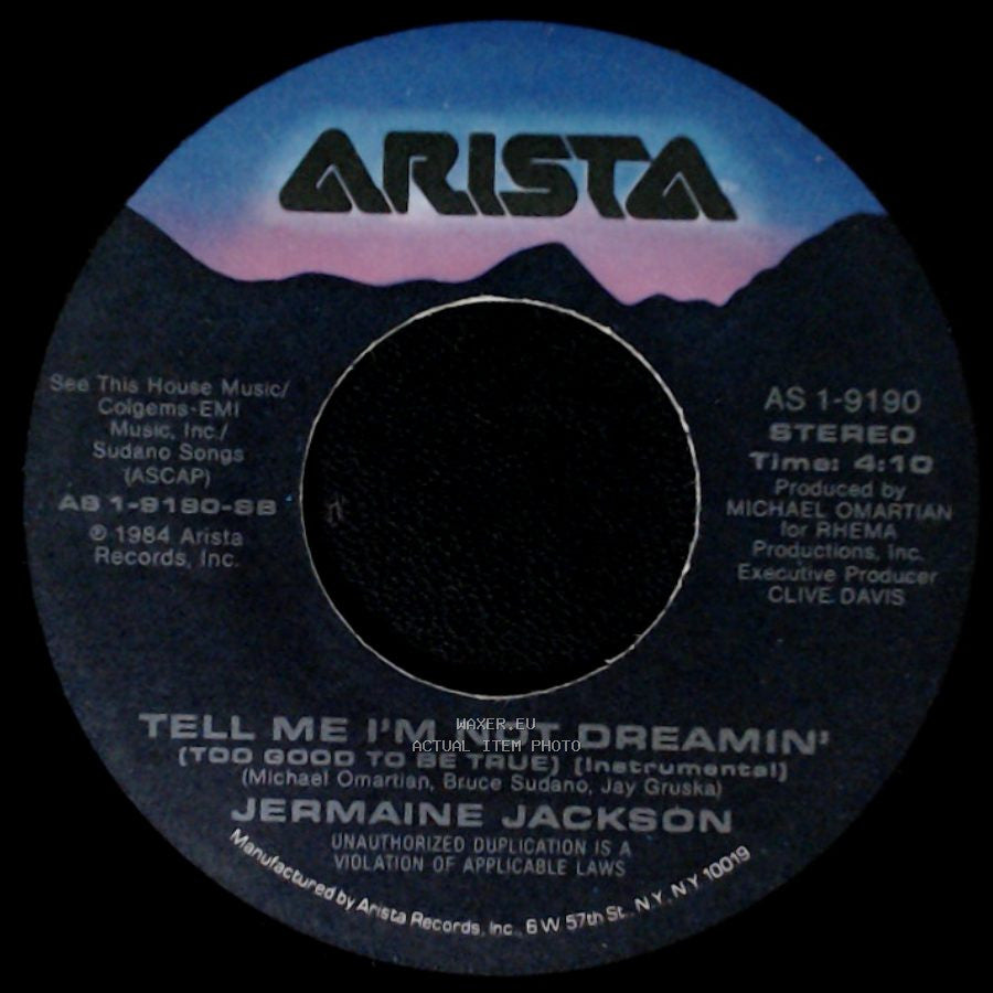 Jermaine Jackson - Tell Me I'm Not Dreamin' (Too Good To Be True) [Instrumental] / Dynamite side A