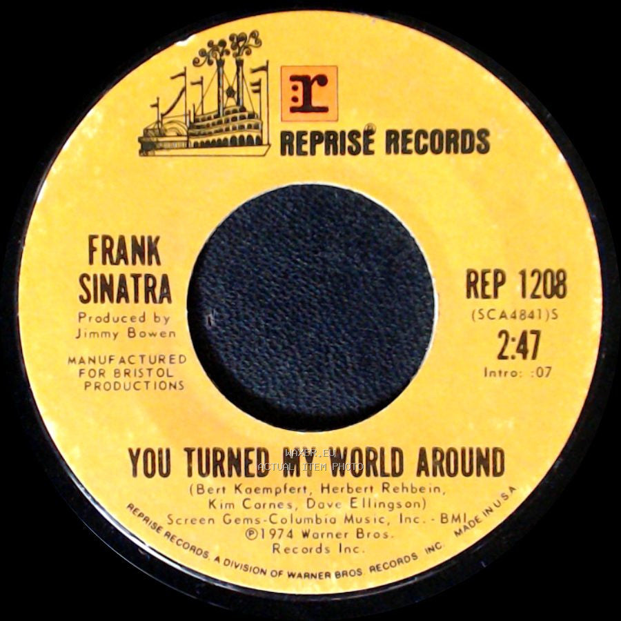 Frank Sinatra - Satisfy Me One More Time / You Turned My World Around side B