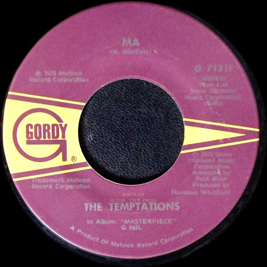 The Temptations - Hey Girl (I Like Your Style) / Ma side B