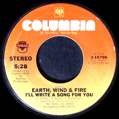 Earth, Wind & Fire - I'll Write A Song For You / Got To Get You Into My Life side A