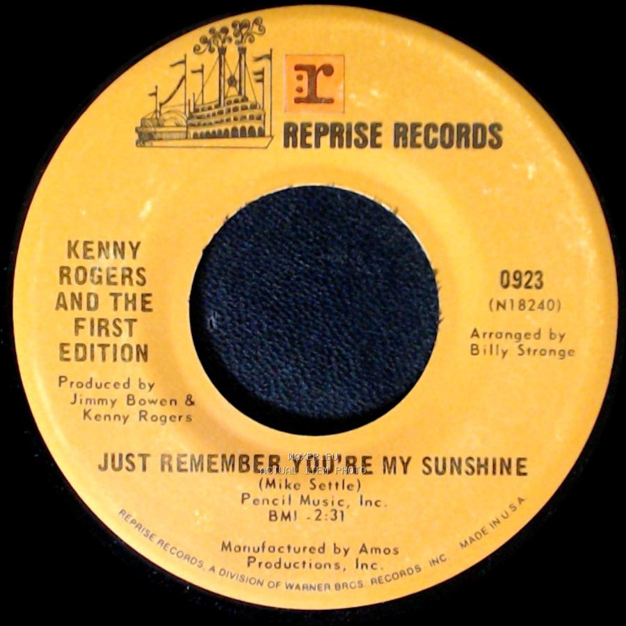 Kenny Rogers And The First Edition - Just Remember You're My Sunshine / Tell It All Brother side A