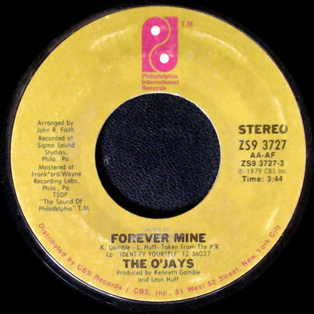 The O'jays - Forever Mine / Get On Out And Party side A