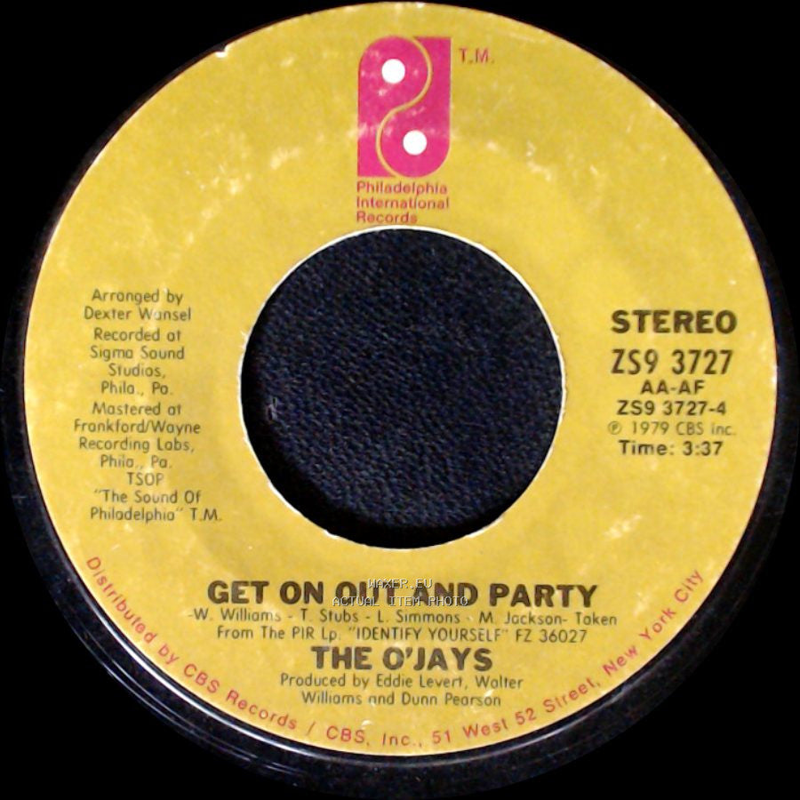 The O'jays - Forever Mine / Get On Out And Party side B